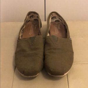 TOMS Olive Green Classic Canvas Shoes
